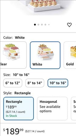 7 Pcs Extra Large Buffet Risers Set 10" to 16" Rectangle Acrylic Display Box