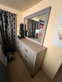 Dresser/mirror & Queen size Bed Frame