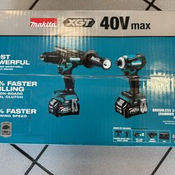 Makita 40V Max XGT Brushless Cordless 2-Pc. Combo Kit (Hammer Driver-Drill/Impact Driver) 2.5Ah