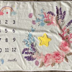 Baby's 1st Year Monthly Milestone Blanket