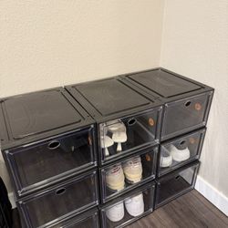 6 Shoe Box Containers
