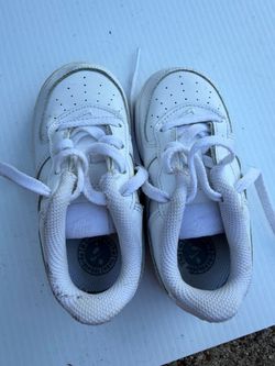 Baby white airforces size 7c