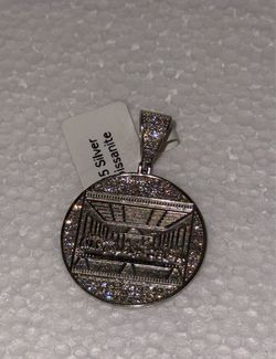 925 Silver Moissanite Last Supper Pendant - read description&throw offers