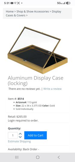 Display Case $125