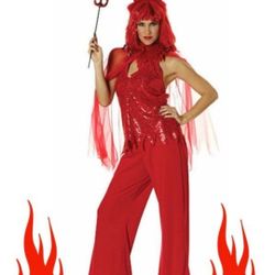 "RED HOT MAMA!" WOMENS DEVIL COSTUME SIZE SMALL NEW!
