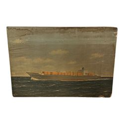 1969 C.G. Wallin Print Cargo Ship at Sea. RARE!