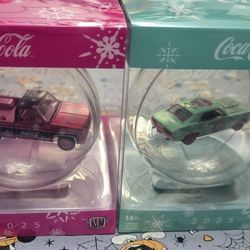 M2 Holiday Ornaments 69 Camaro & 76 GMC Sierra Chase Cars