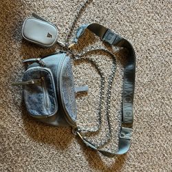 Steve Madden Light Blue Jeweled Bag