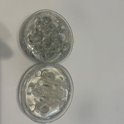 2 Glass Flowers, frogs