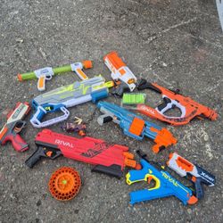 Various Nerf And Other Soft Toy Guns