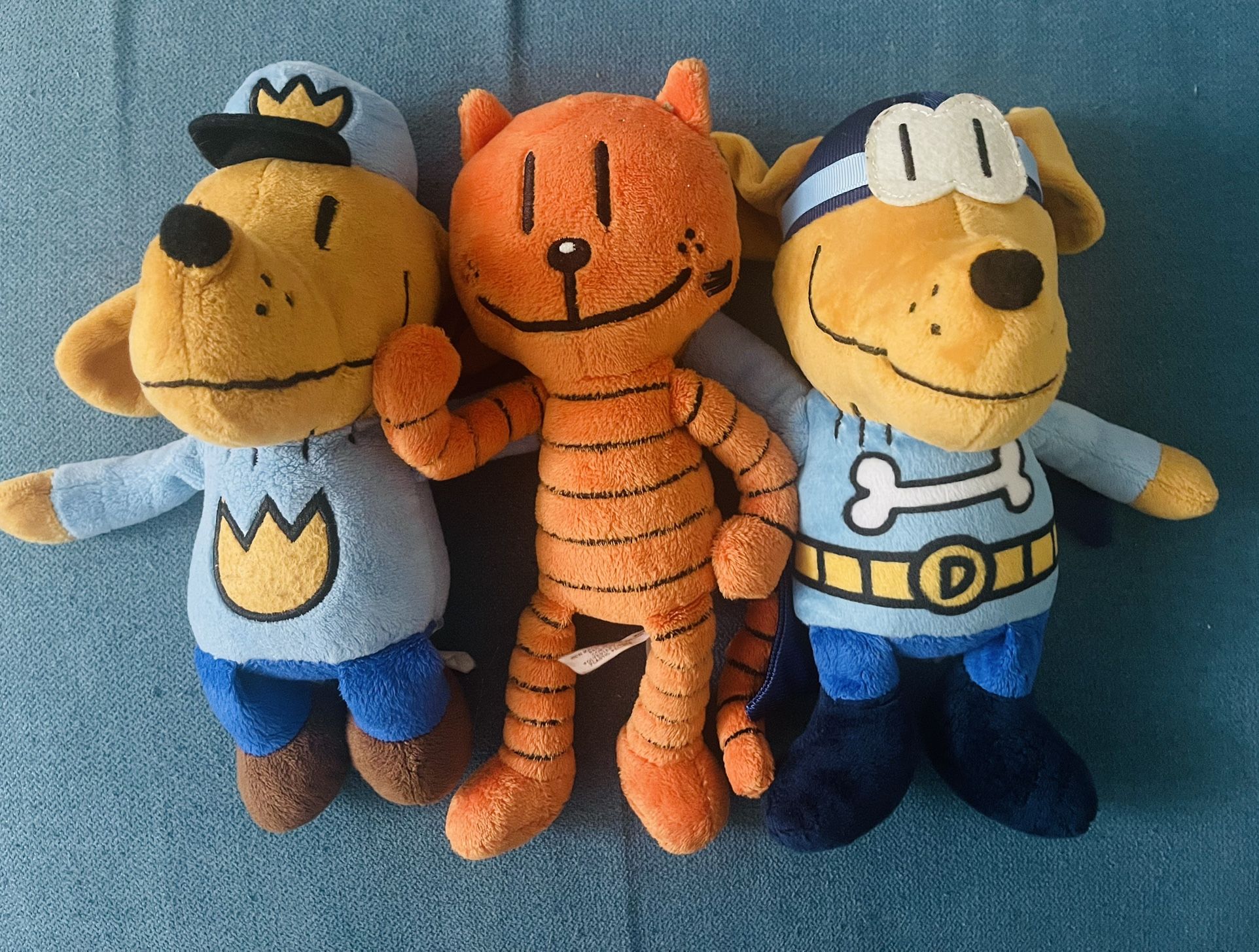 Dog Man Cat Kid Petey and Dog Man Bark Knight Plush