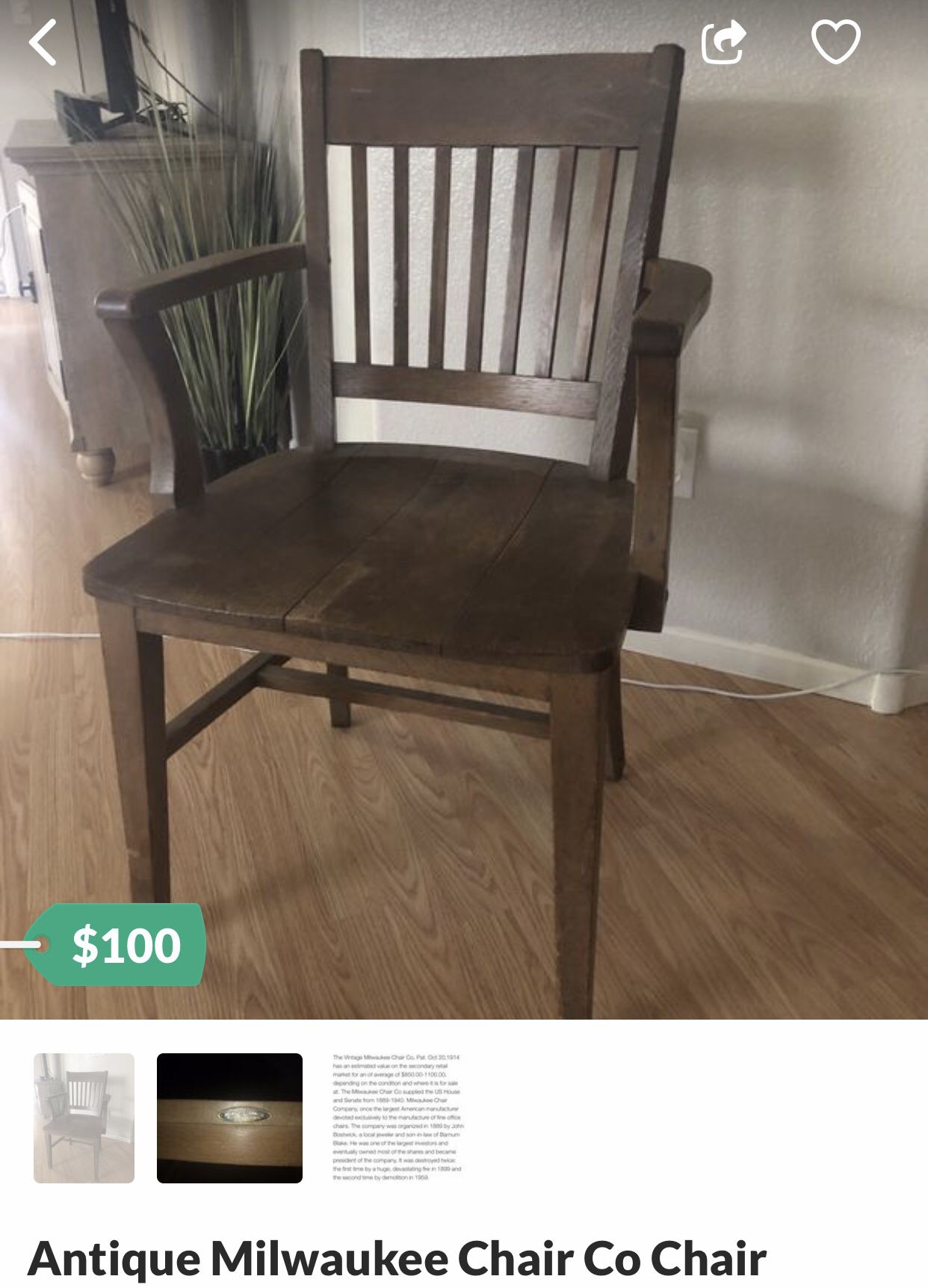Antique Milwaukee Chair