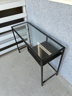 Glass and Metal Desk