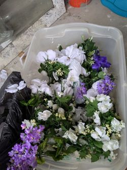 Lot of Artificial Silk Flowers
