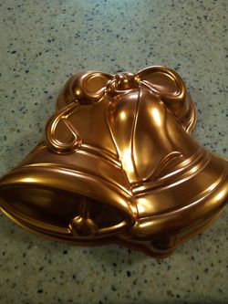 Vintage copper bells jello mold/6 cup capacity/12x10 inches/ hanging wall decoration or use for jello