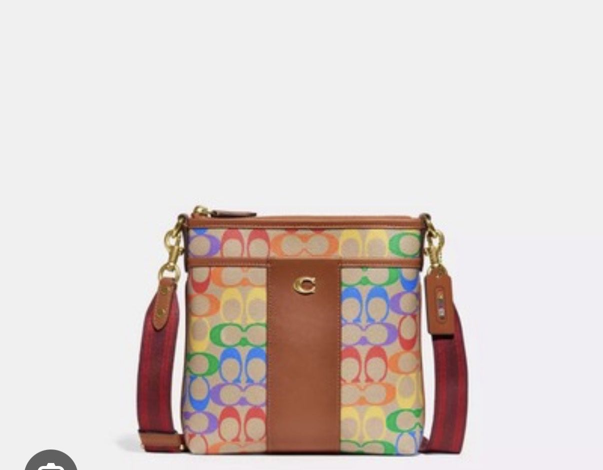 Coach Kitt Messenger Rainbow All Leather