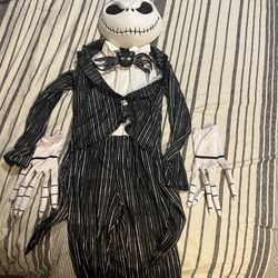 Jack Skellington Costume Size Kids Medium