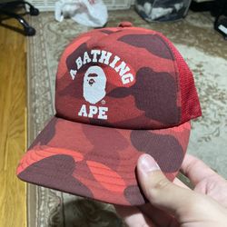 Bape Hat Red Camp