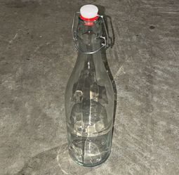 Clear Glass Bottle with Swing Top Lid