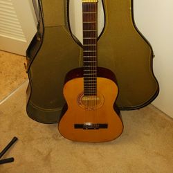 Guitar Ultra Rare Left-handed Acoustic Heater Japanese Brand Guitar Handmade In Japan! Vintage
