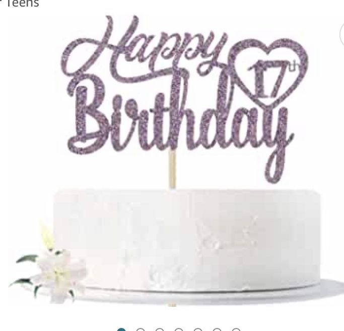 Lot Of Purple 17th Birthday Cake Topper Birthday Signs