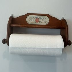 Marmalade goose wooden paper towel holder