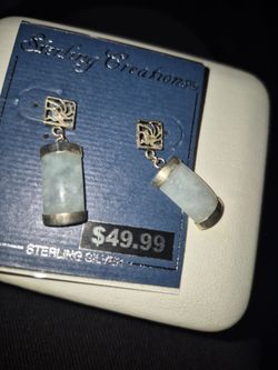 Earrings dangling