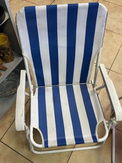 Striped beach chairs