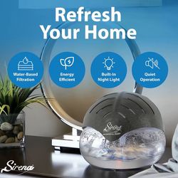 Sirena Twister Air Purifier Water Filter + Aromatherapy LED – Great Condition