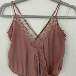 Crop Top From LA Hearts With Lace Accent. Size Women’s M