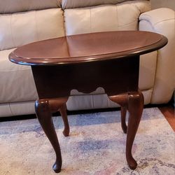 Oval Side Table Solid Wood