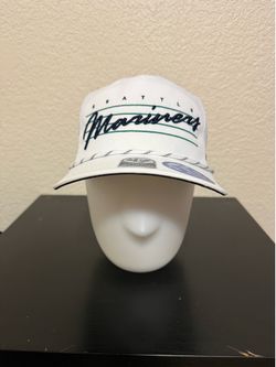 Seattle Mariners MLB '47 Brand White Script Hitch Rope Adjustable Snapback Hat