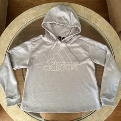 Adidas Hoodie Light Gray Women’s Large 