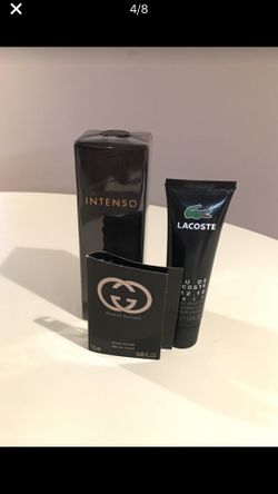 Dolce & Gabbana Intenso w/LaCoste shower gel and Gucci travel cologne