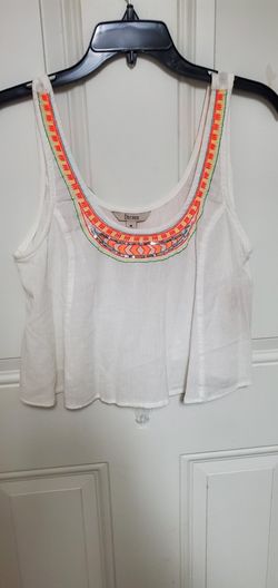 White Boho Craop Top 