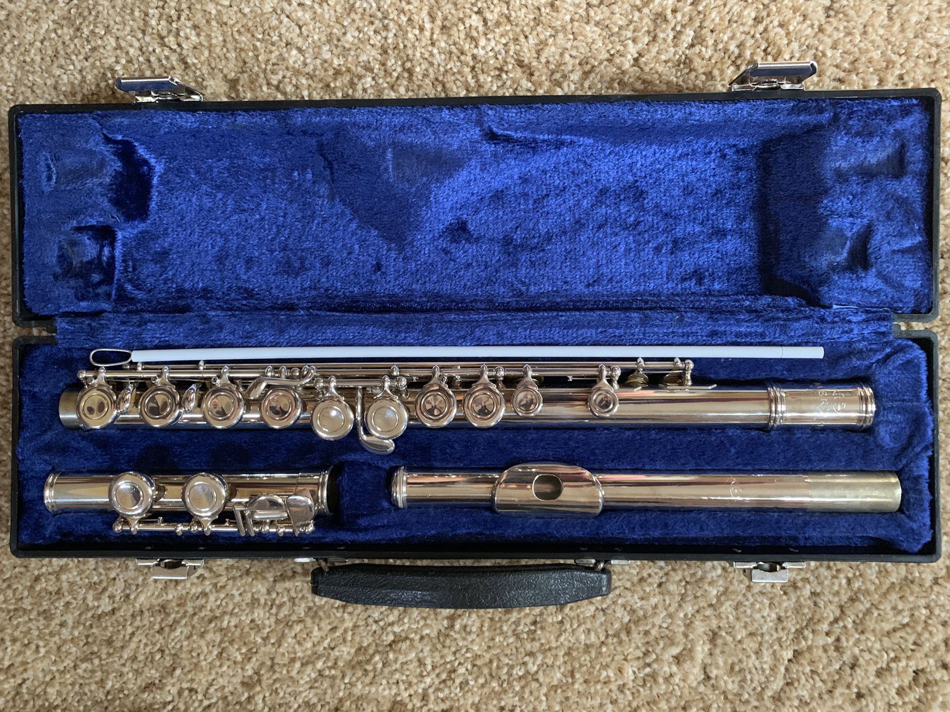 Emerson EF1 Flute with case and music stand