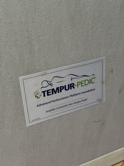 Queen size temper-pedic box spring (solid) particleboard