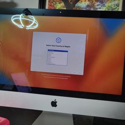 Apple A1418 iMac 2017 21.5" Intel i5-7360U 16GB 1TB HDD. MMQA2LL/A. Like new, Bestbuy certified.  Will come as shown ( no keyboard, power cord and mou