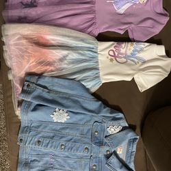 Frozen Elsa And Anna Dress And Jean Jacket 
