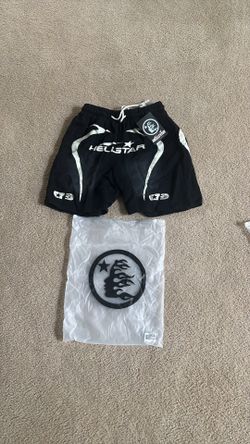 Black and white Hellstar Shorts
