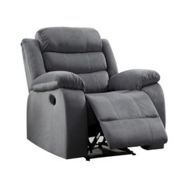 Grey recliner massage chair