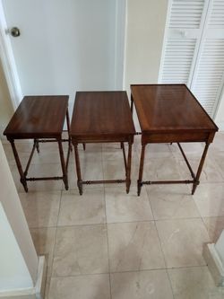 Solid Wood Vintage Nesting tables by Heritage