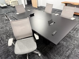 7’ Commercial Conference Table w/ Built-In Power, USB & Data – 84” x 47”