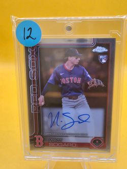 Nick Sogard 2025 Topps Chrome #RA-NSO Rookie RC Autographs (Auto) - Red Sox