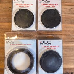 67mm rubber lens hood, 72mm 77mm snap on camera lens cap . sony canon nikon panasonic