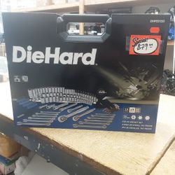 DieHard 1/4", 3/8", 1/2" Drive Ratchet Socket Set, SAE Metric, 152