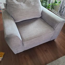 Gray Oversized Chair 