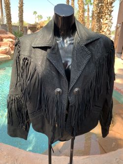 Brand new Fringe Leather Jacket from Westcoast Leather with Tag size M . Cost $ 500