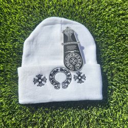 White chromeheart beanie