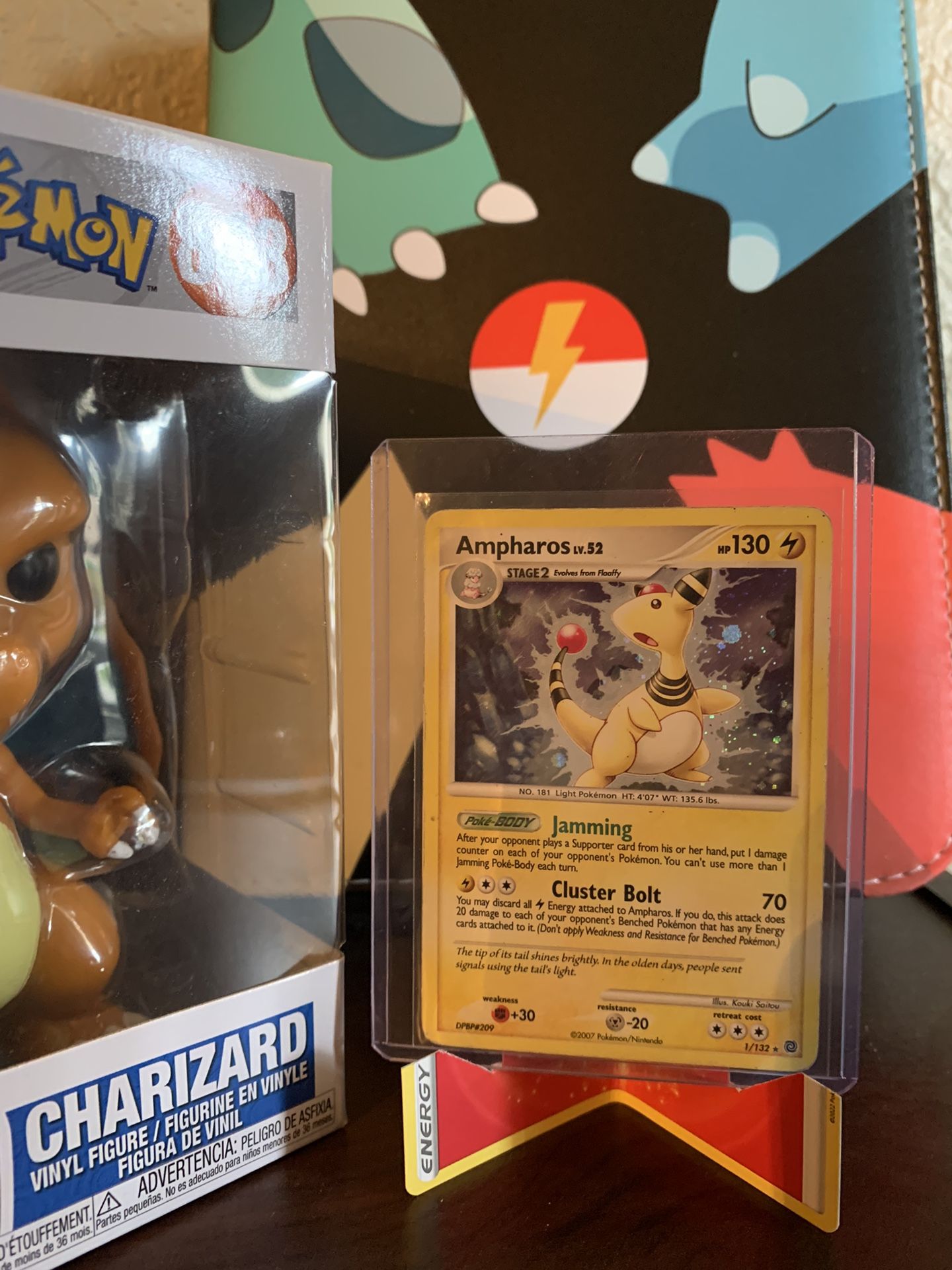 Ampharos Secret Wonders Holo Rare Pokemon Card 1/132 LP